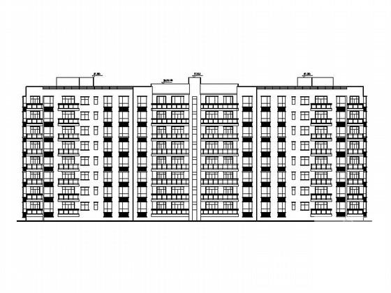 多层花园洋房及高层住宅建筑施工图纸cad平面图及剖面图,立面图 - 1