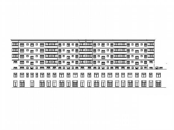 7层板式综合商业住宅楼建筑施工图纸cad平面图及节点详图,剖面图 - 1