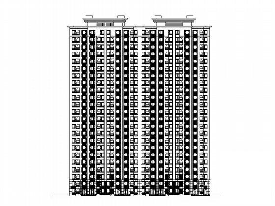 现代板式高层住宅楼建筑施工图纸（知名设计院）,平面图,节点详图,剖面图 - 1