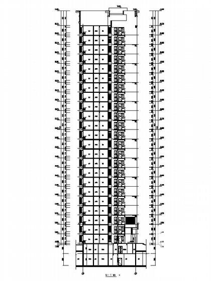 现代板式高层住宅楼建筑施工图纸（知名设计院）,平面图,节点详图,剖面图 - 2