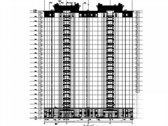 现代板式高层住宅楼建筑施工图纸（知名设计院）,平面图,节点详图,剖面图 - 4