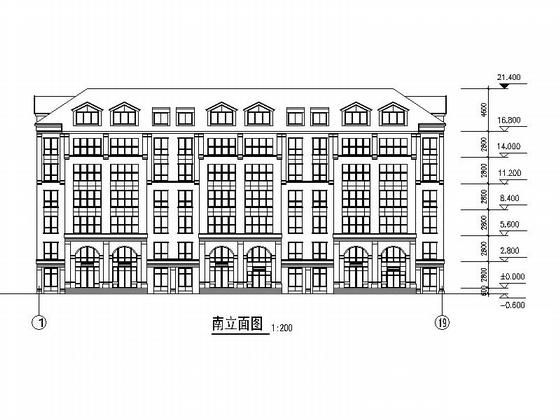 花园式洋房及小高层住宅小区规划方案设计初设图纸（多种户型）,平面图,剖面图,立面图 - 4