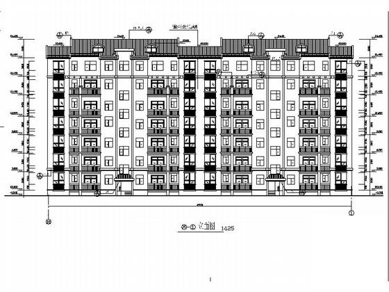 7层复式洋房住宅建筑施工图纸cad平面图及节点详图,剖面图 - 4