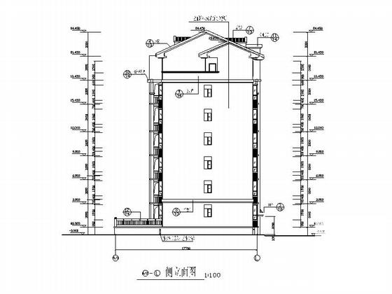 7层复式洋房住宅建筑施工图纸cad平面图及节点详图,剖面图 - 5