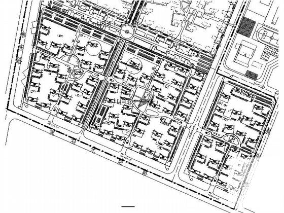高层坡屋顶居住小区建筑施工图纸cad平面图及剖面图,立面图 - 3