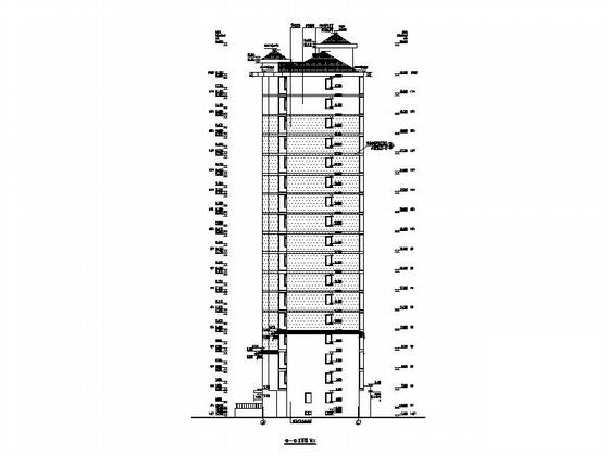 简欧高层住宅小区建筑施工图纸cad平面图及剖面图,立面图 - 4