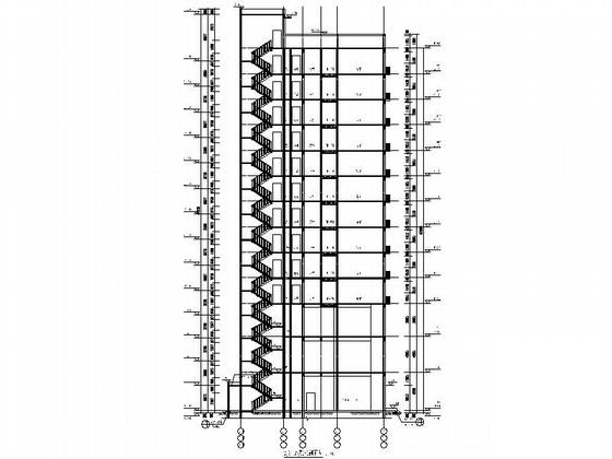 现代高层塔式住宅带底商建筑施工图纸cad平面图及节点详图,剖面图 - 2