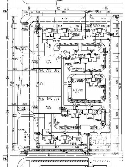 现代高层住宅带底商建筑施工图纸cad平面图及节点详图,剖面图 - 3