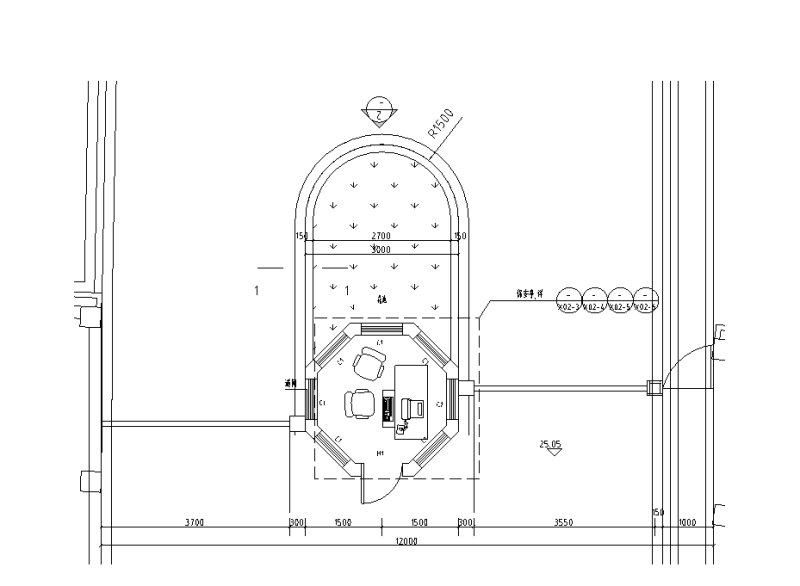 欧式住宅小区入口详图设计 (1)