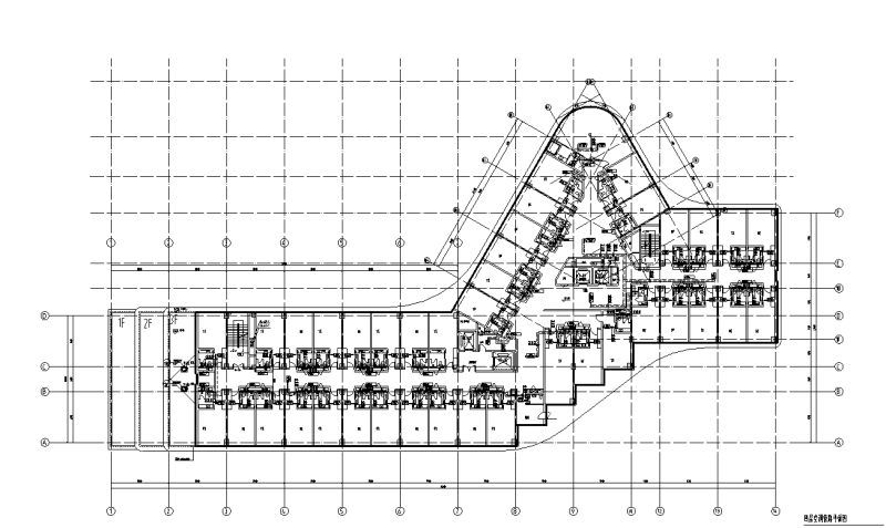 四层空调管路平面图
