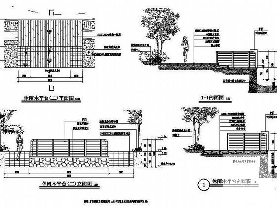 河道综合整治景观绿化设计施工图纸cad平面图 - 3