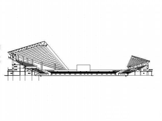 小型现代体育场及综合健身馆建筑施工图纸（最新）,平面图 - 2