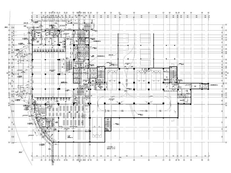 高层框剪医院骨科综合楼建筑施工图 一层平面图
