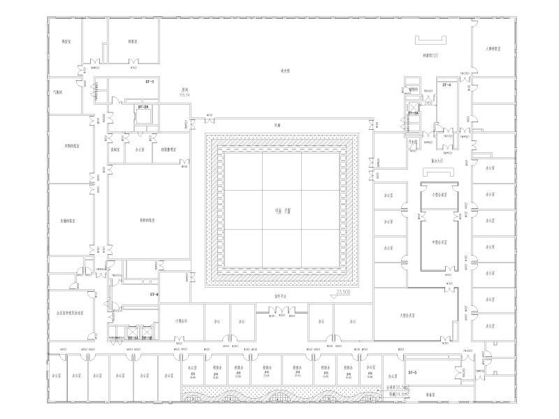 YL-1-32六层屋面绿化配置图