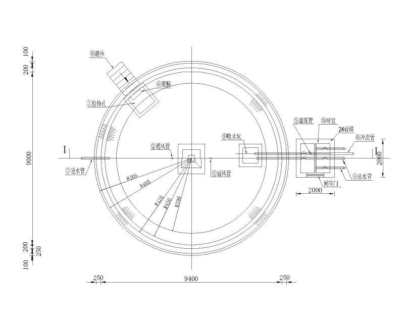 200m 蓄水池平面图