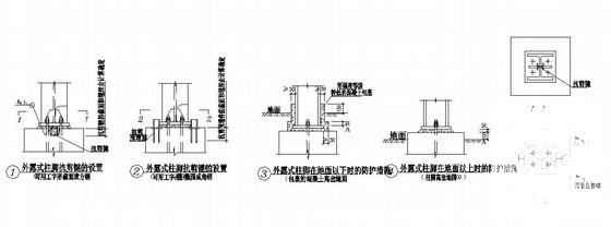 外露式柱脚节点构造详图纸cad - 1