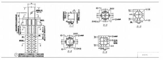 箱形截面柱与十字形截面柱连接节点构造详图纸cad - 1