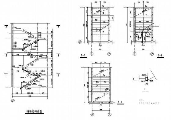 板式楼梯结构详图纸cad - 1