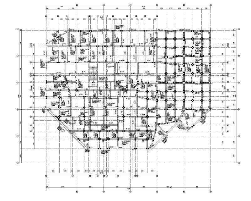 9#一层梁平面整体配筋图