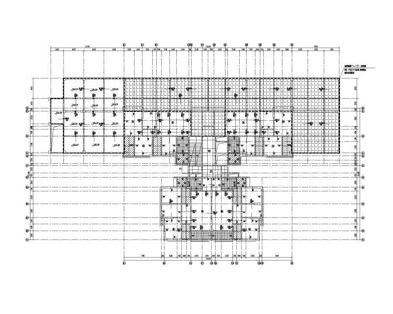 11#楼二层板平面整体配筋图