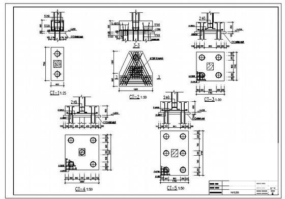 承台配筋节点构造详图纸cad - 1
