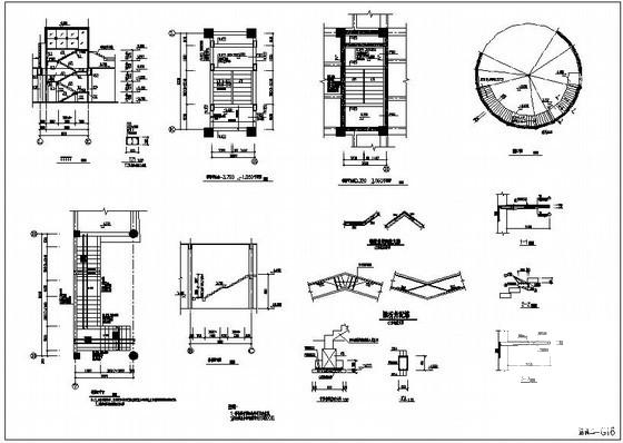 会展中心楼梯节点构造详图纸cad - 1