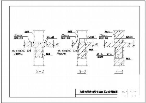 加筋加固连续梁负弯距区正截面详图纸节点构造详图纸cad - 1