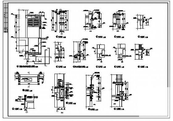 住宅墙体及风井大样图纸cad - 1