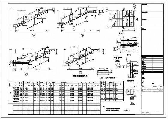 私人住宅楼梯配筋节点构造详图纸cad - 1