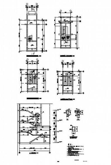 楼梯结构节点详图纸cad平面图 - 1