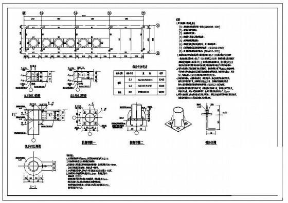 钢柱脚结构节点构造详图纸cad - 1