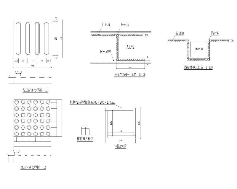 人行盲道大样图
