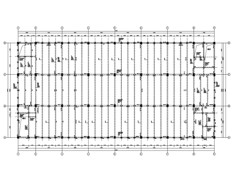 9.600~18.900m结构梁配筋图