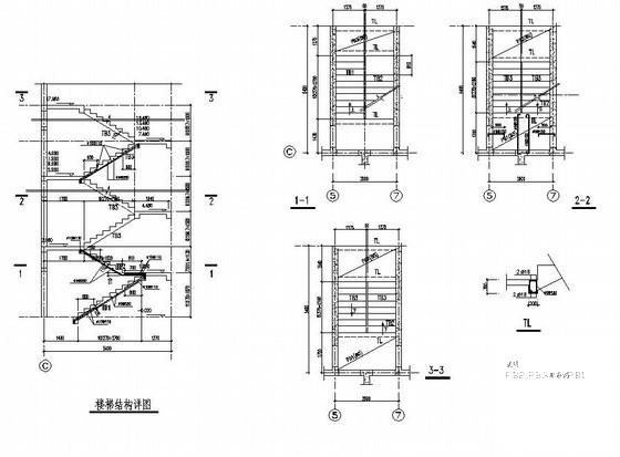 板式楼梯构造详图纸cad - 1