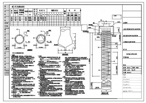 钻孔桩大样及设计说明cad - 1