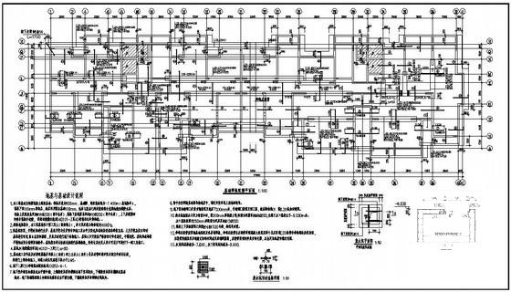筏板基础设计说明及详图纸cad - 1