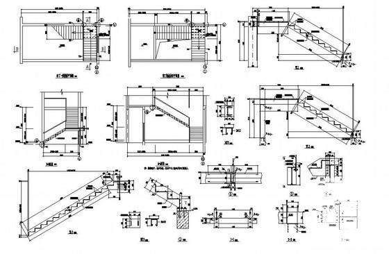 两折楼梯构造详图纸cad - 1