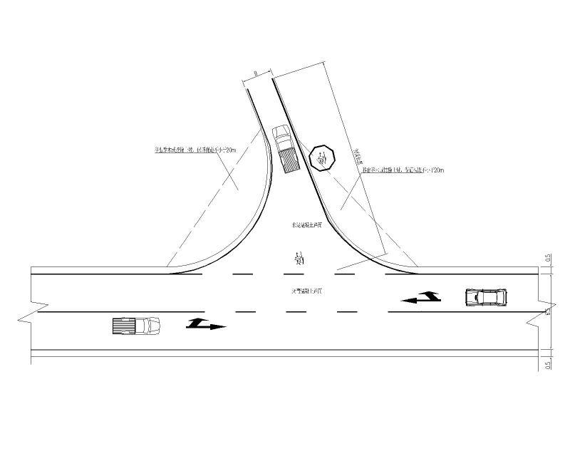 通村公路平面交叉接顺示意图