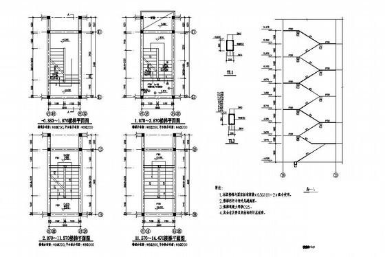 住宅楼梯构造详图纸cad - 1