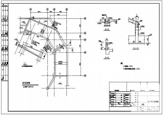 地下上弧形车道节点构造详图纸cad - 1