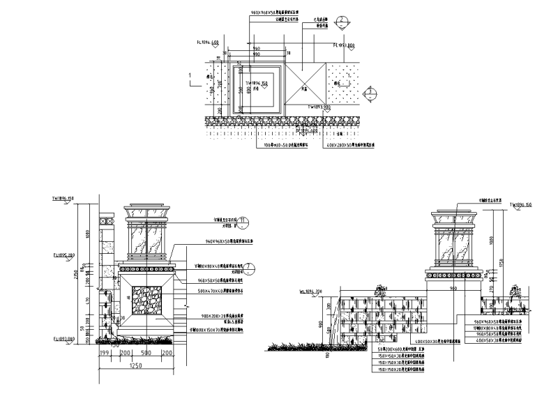 星辰园主入口灯柱景观节点详图设计 (3)