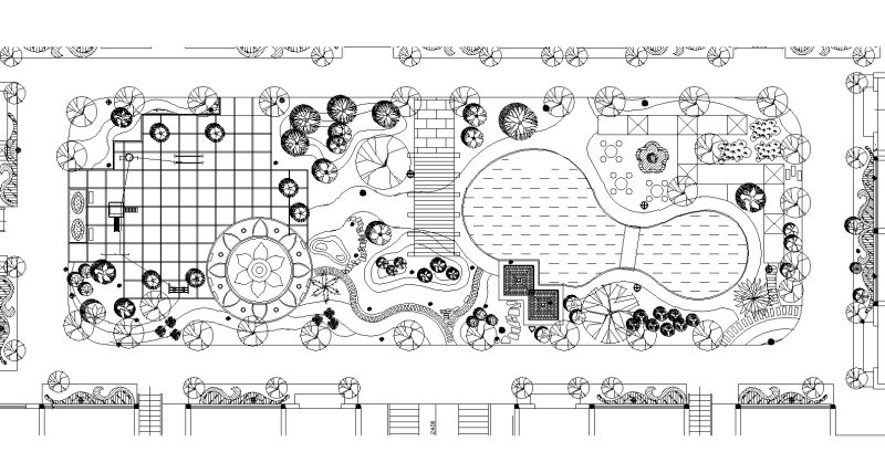 36套屋顶花园景观CAD平面图 1