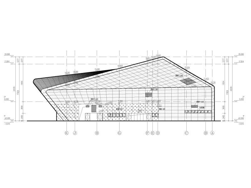 [重庆]黔江机场航站楼改扩建项目建筑施工图 立面图3