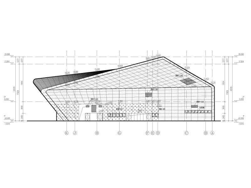 [重庆]黔江机场航站楼改扩建项目建筑施工图 立面图3