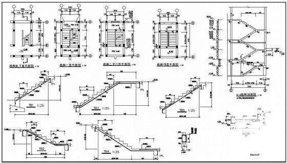 住宅楼梯构造详图纸cad - 1