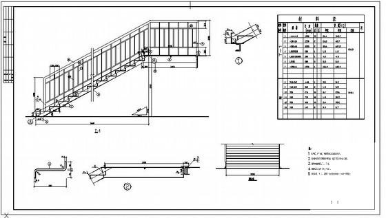 钢框架办公楼楼梯节点构造详图纸cad - 1