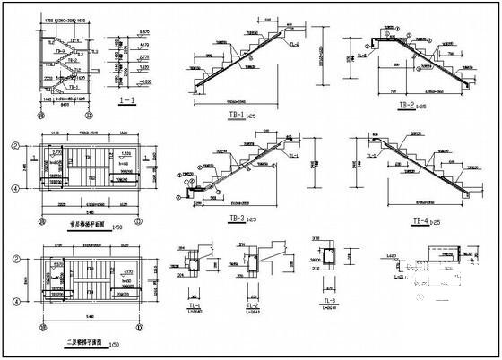 住宅楼楼梯构造详图纸cad - 1