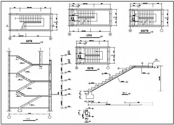 住宅楼楼梯构造详图纸cad - 1