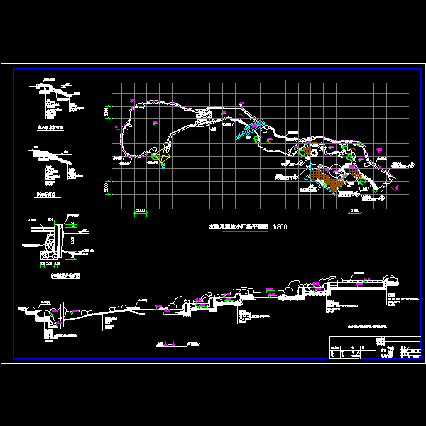 小区的水池及驳岸大样图纸(广场CAD平面图) - 1