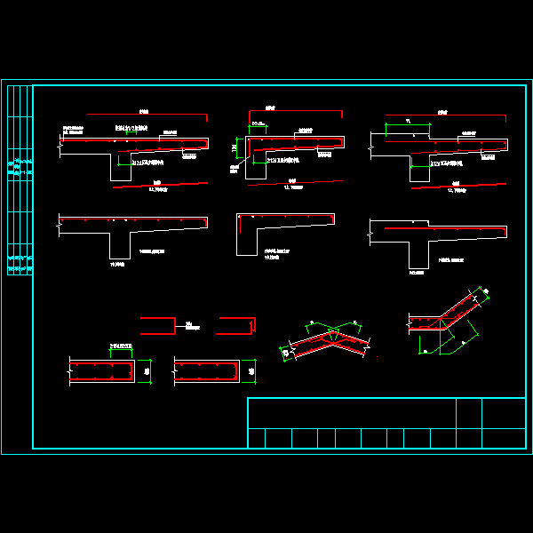 悬挑板、无支撑板、折板配筋构造CAD详图纸 - 1
